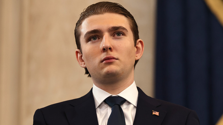 Barron Trump staring