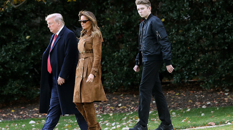 Barron Trump with parents