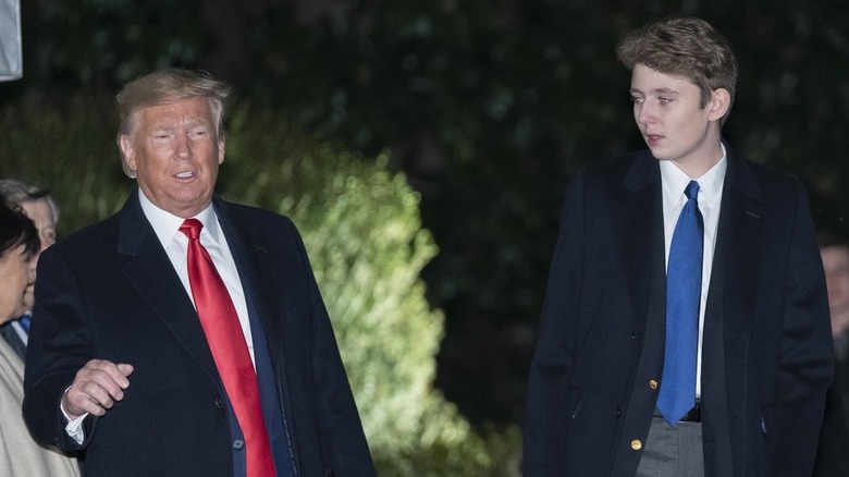 Donald Trump and son Barron Trump