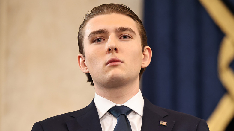 Barron Trump staring