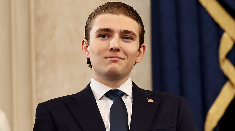 Barron Trump smiling