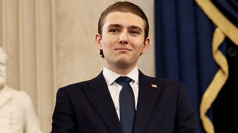 Barron Trump smiling