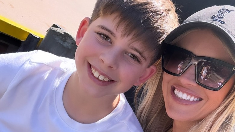 Christina Haack smiling with her son Brayden in a selfie