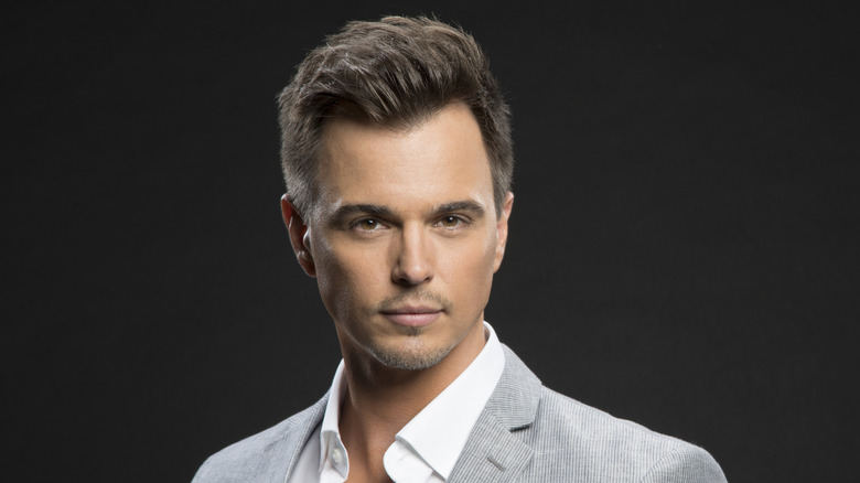 Darin Brooks looking serious