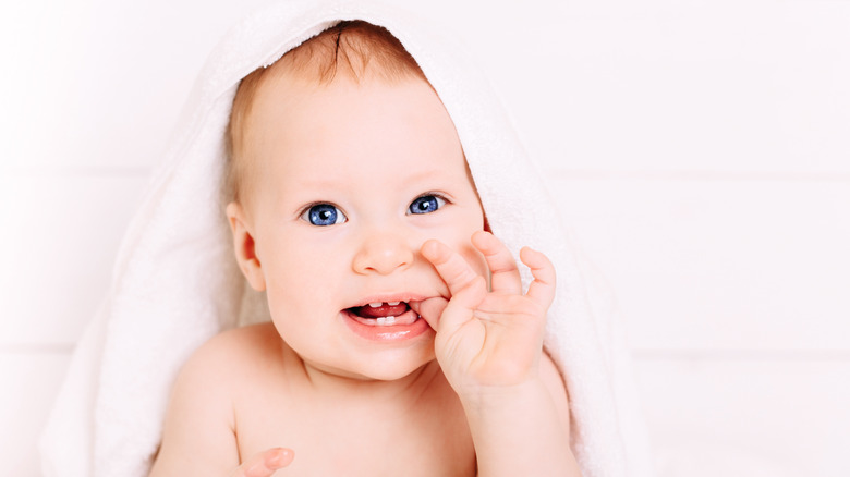 Baby smiling