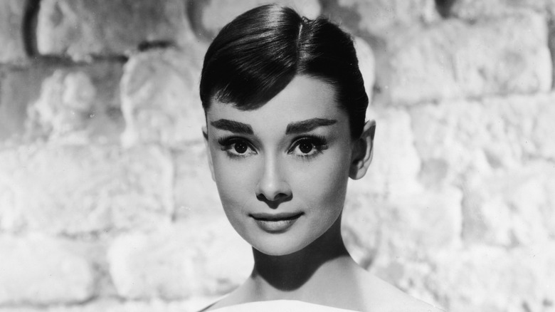 Audrey Hepburn posing for a portrait