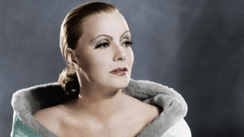 Greta Garbo posing for a portrait