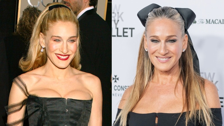 Sarah Jessica Parker with blond hair & Sarah Jessica Parker at a red carpet event