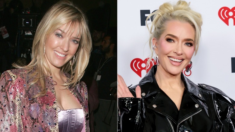 Split image of Erika Jayne before and after