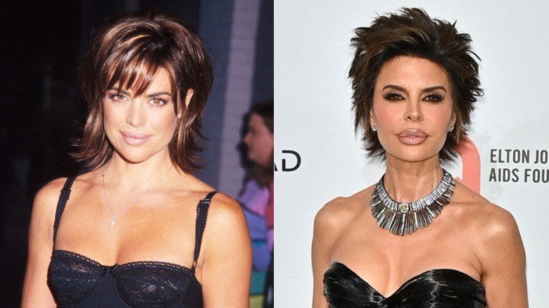 Split image of Lisa Rinna before and after