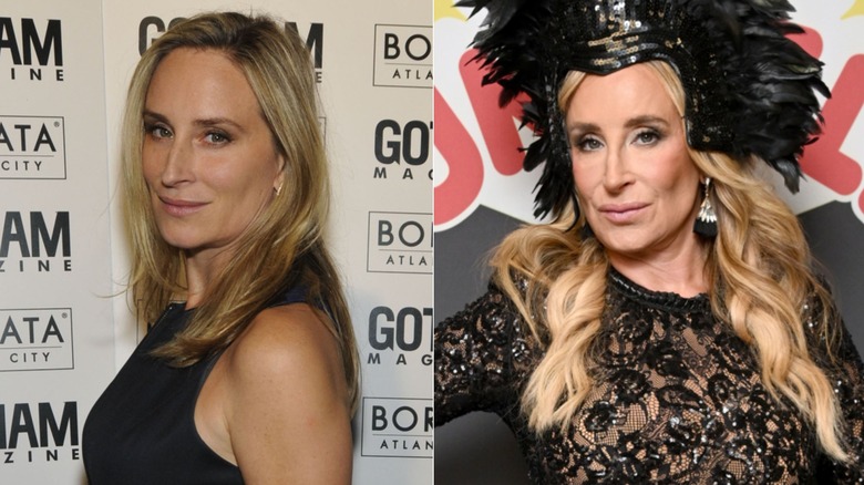 Split image of Sonja Morgan before and after
