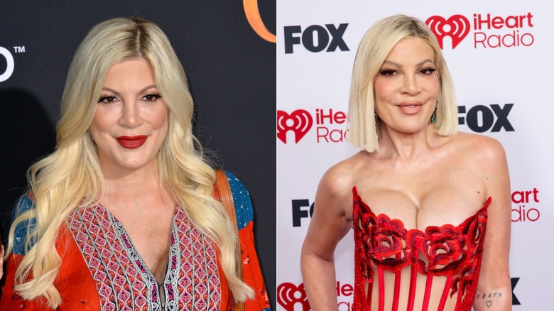 Tori Spelling before and after Mounjaro