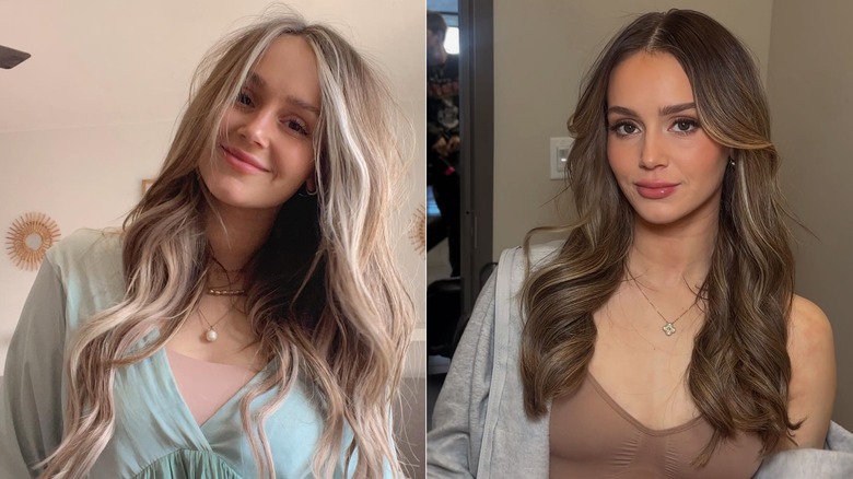 Split image of Mikayla Matthews in 2022 and 2025