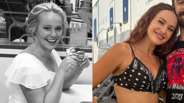 Split image of Whitney Leavitt in 2016 in 2025