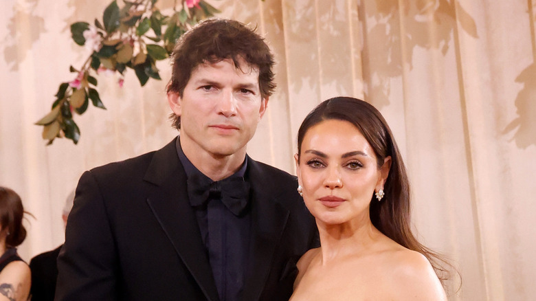 Ashton Kutcher and Mila Kunis at the 83rd Golden Globes in 2026