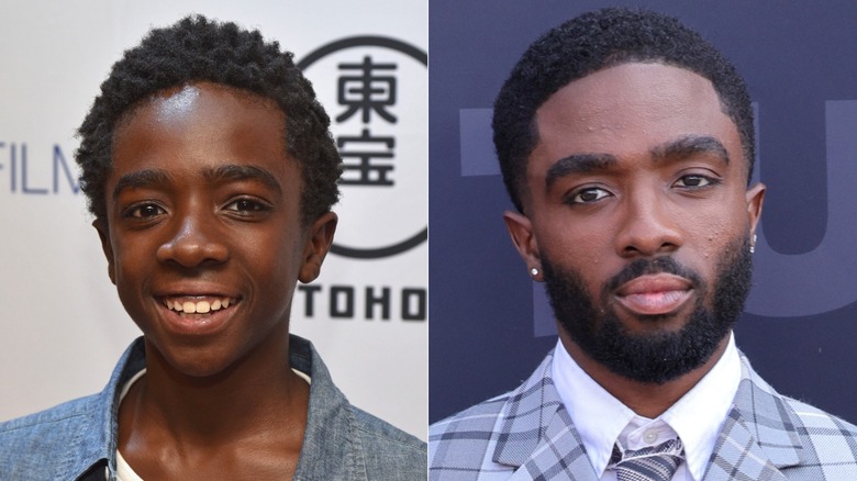 Close up of young Caleb McLaughlin next to close up of older Caleb McLaughlin