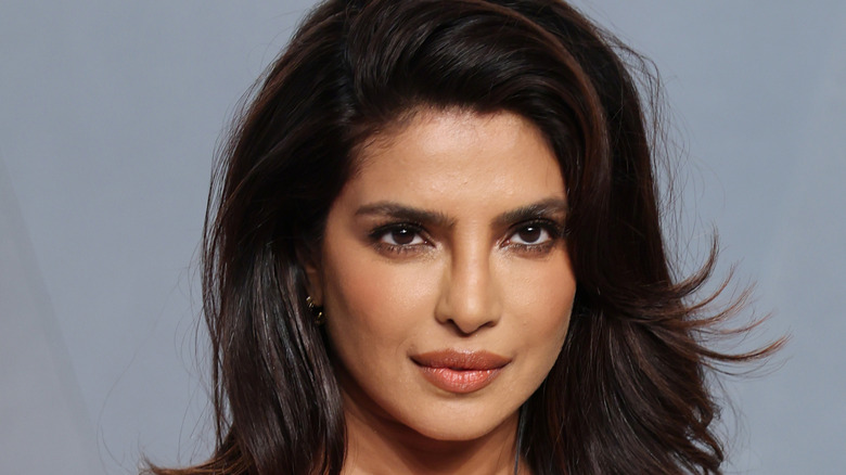 Close up of Priyanka Chopra at the 2026 Vanity Fair Oscars afterparty