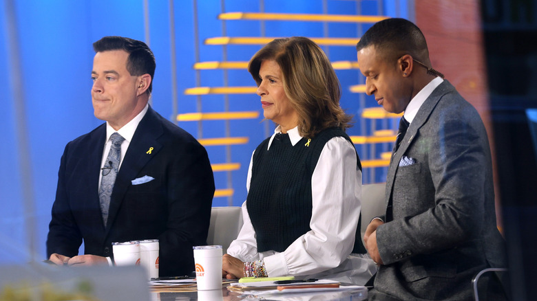 Hosts Carson Daly, Hoda Kotb, and Craig Melvin on stage