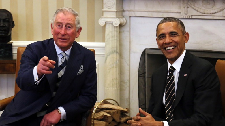 Prince Charles and Barack Obama smiling