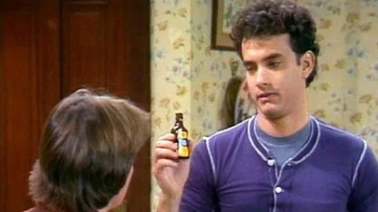 Tom Hanks and Michael J. Fox in a scene from "Family Ties"