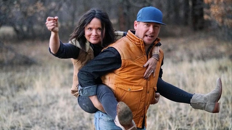 Ben and Cristi Dozier in woods
