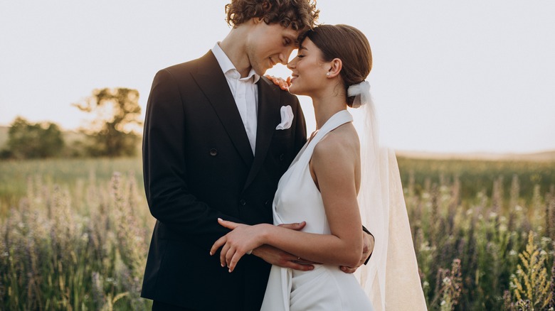 Young couple at wedding