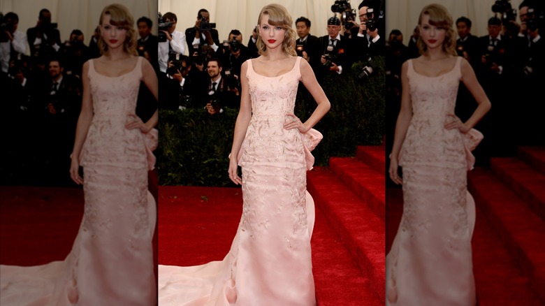 Taylor Swift in an Oscar de la Renta gown at the 2014 Met Gala