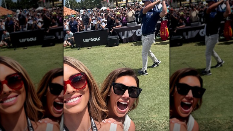 Bettina Anderson and Alina Habba at the Liv Golf tournament