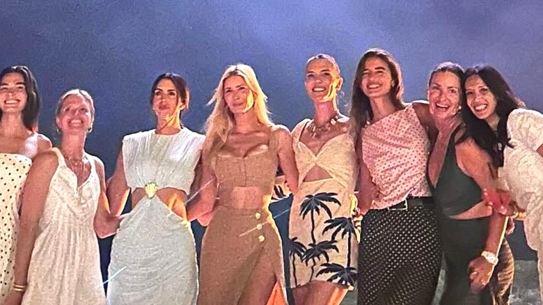 Ivanka Trump, Bettina Anderson, and other women on beach