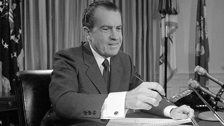 President Richard Nixon at his desk