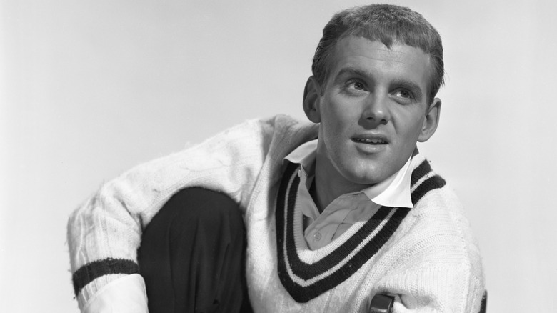 Dwayne Hickman as Dobie Gillis wearing a sweater