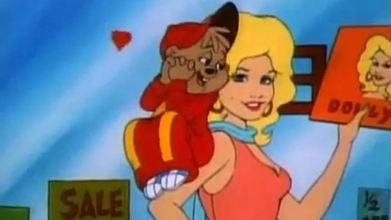 An animated Dolly Parton in "Alvin and the Chipmunks"