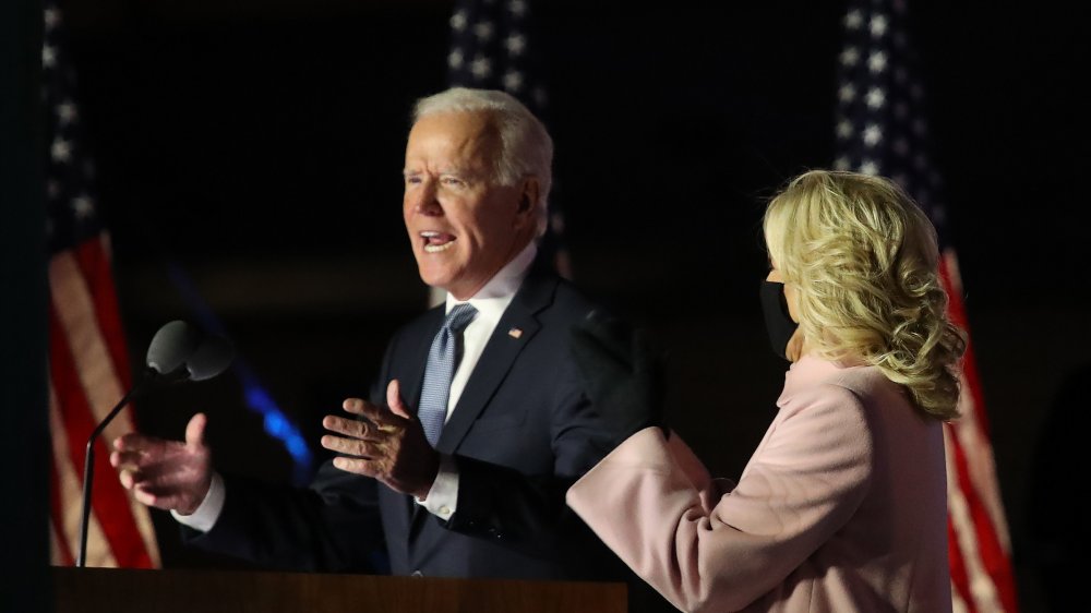 Joe and Jill Biden, election night