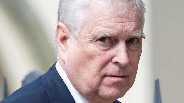 Closeup of Prince Andrew looking at camera