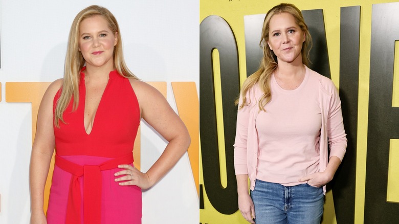 Amy Schumer at the 2019 premiere of "I Feel Pretty" & at a 2026 screening of "Lorne"