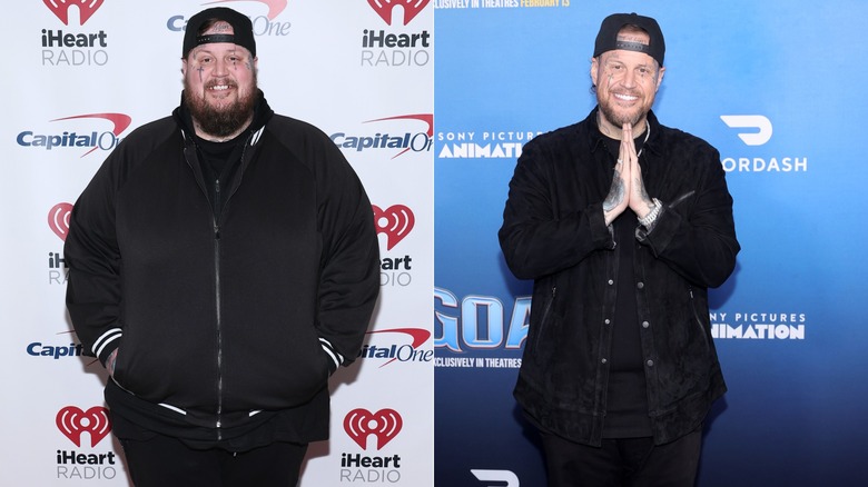 Jelly Roll at the iHeart Radio event & posing on the red carpet in 2026