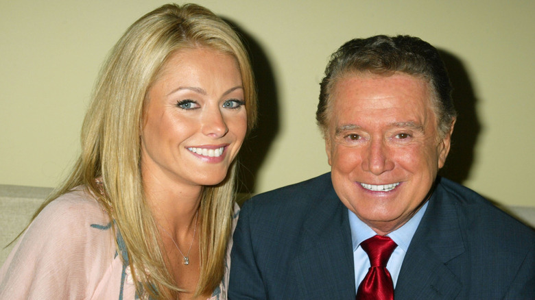 Kelly Ripa and Regis Philbin smiling together