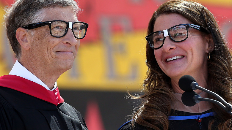 Bill and Melinda Gates onstage