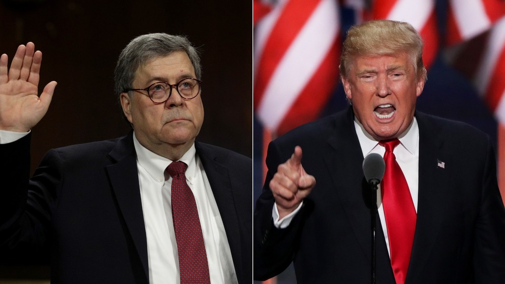 Bill Barr and Donald Trump 