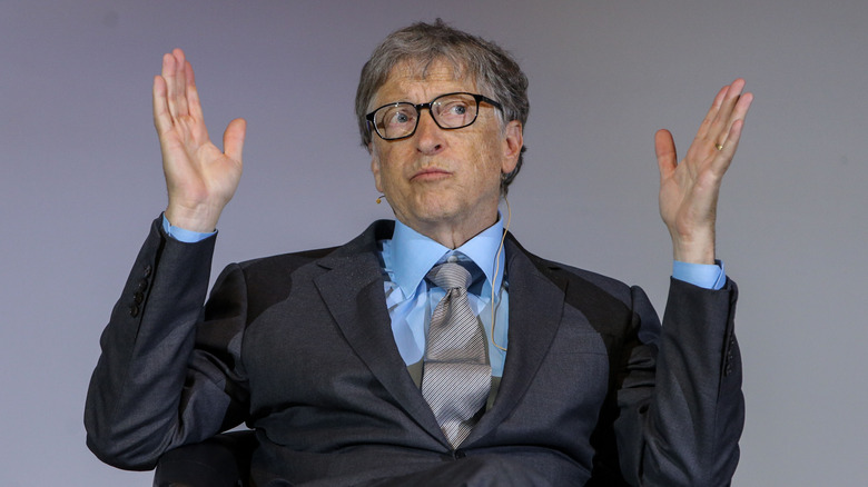 Bill Gates speaks onstage at Innovation potential in Africa Event at the Technical University of Berlin on October 15, 2018 in Berlin, Germany.