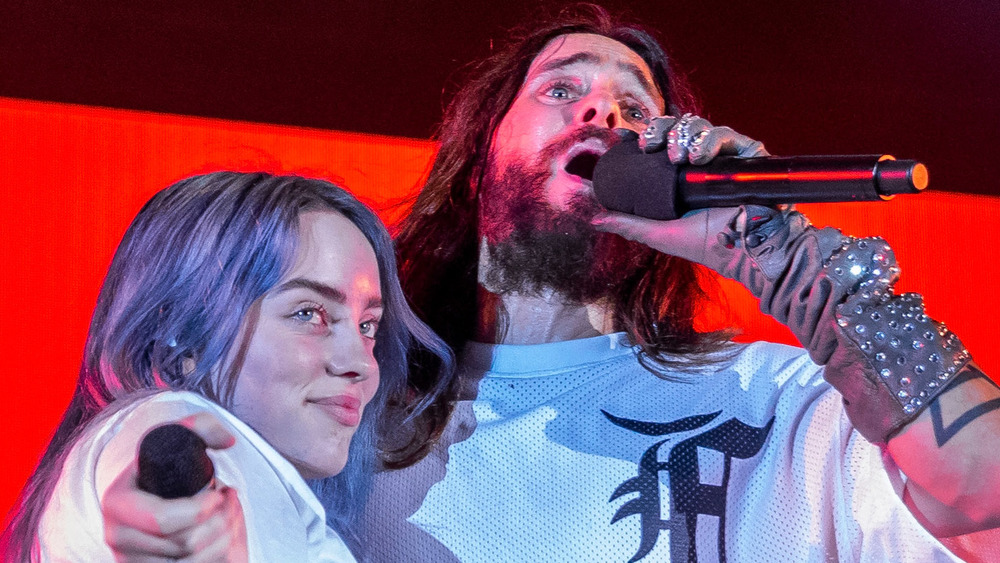 Billie Eilish and Jared Leto perform onstage together