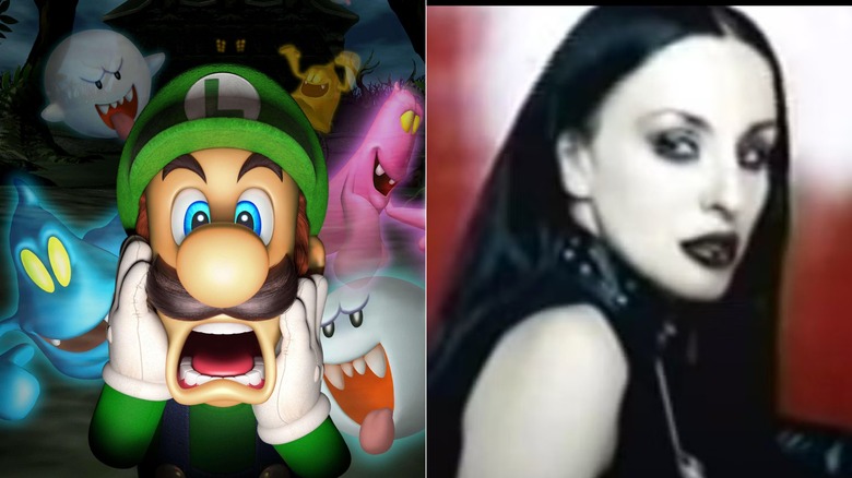 Cover of Luigi's Mansion and commercial screenshot.
