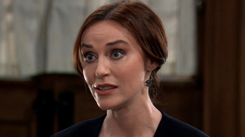 General Hospital's Angela looking concerned