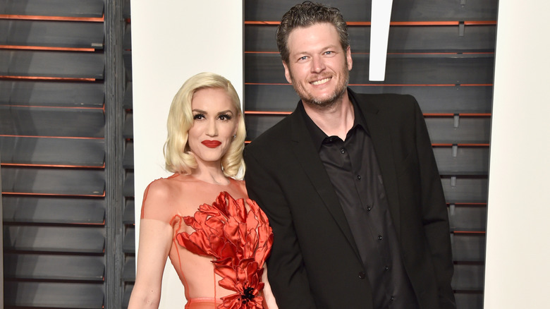 Blake Shelton and Gwen Stefani at Vanity Fair Oscar party