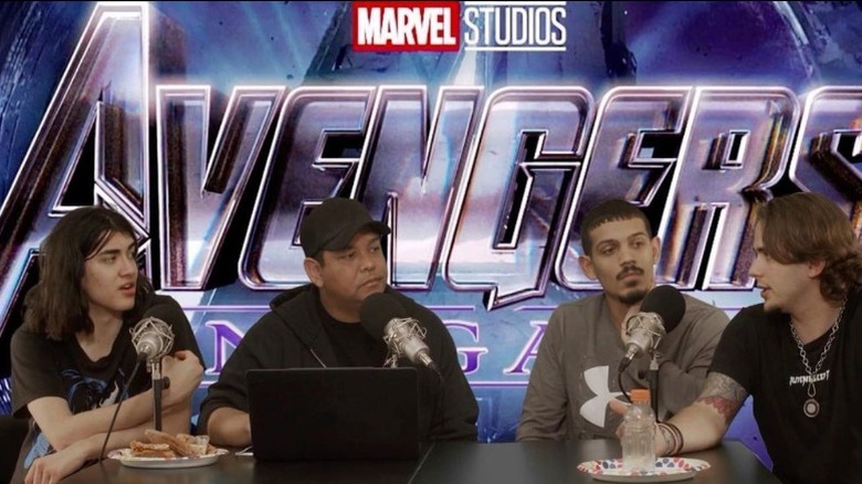 Bigi Jackson recording an episode a movie review podcast