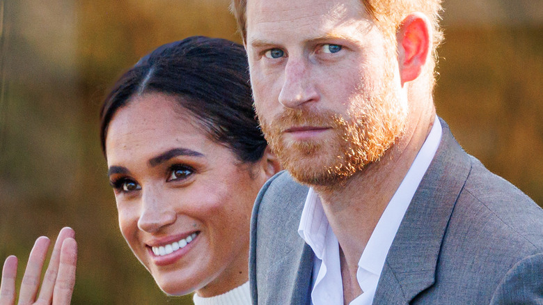 Meghan Markle and Prince Harry posing 