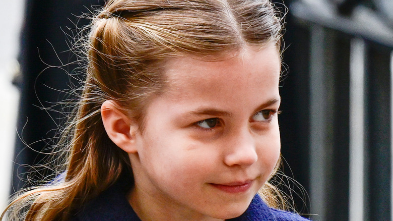 Princess Charlotte smirking