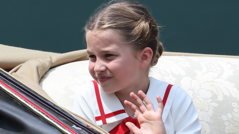 Princess Charlotte waving