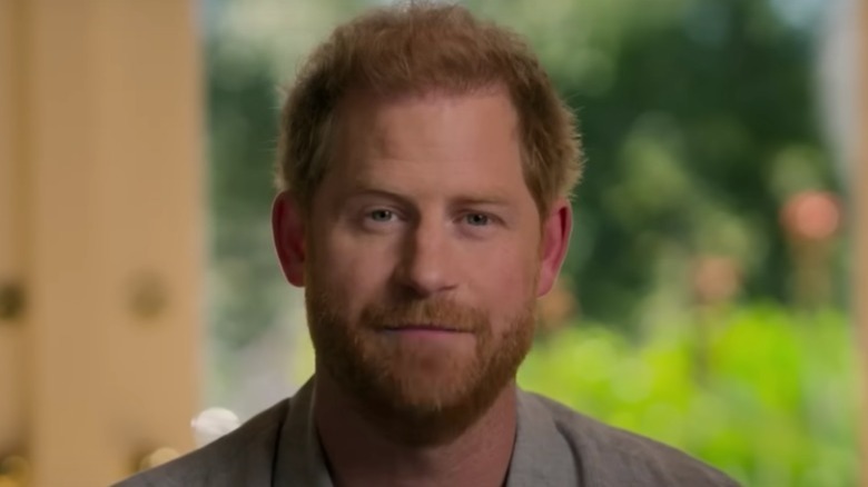 Prince Harry looking at camera