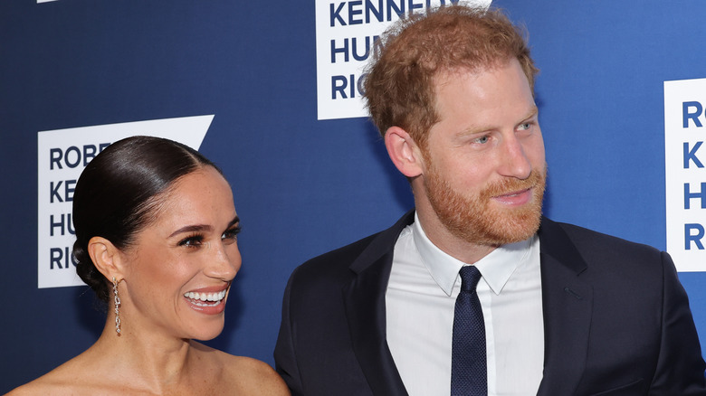 Meghan Markle and Prince Harry smiling